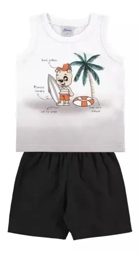 Conjunto Bebê Regata e Bermuda Praia - Alenice