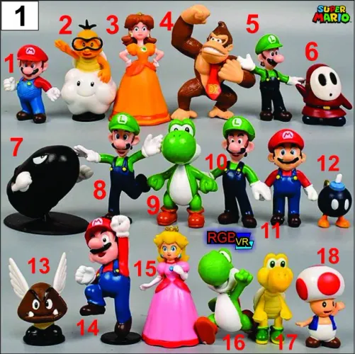 Personagens Super Mario Bros Miniaturas (venda por unidade ou coleção)