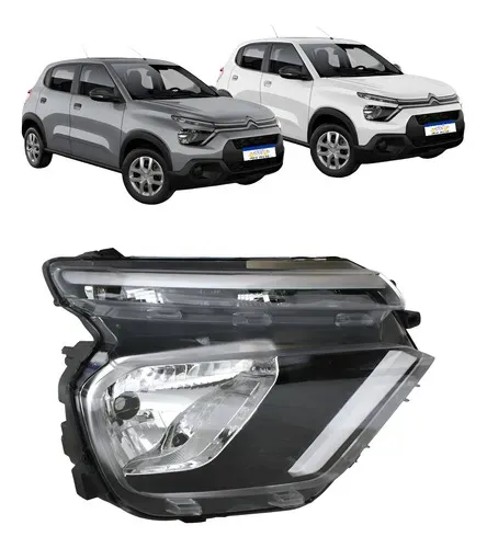 Farol Direito Citroen C3 2022 2023 2024 2025 2026 Sem Led Direito/passageiro