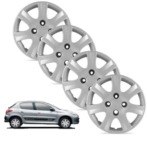 Jogo de Calotas Roda Aro 14 para o Peugeot 206 / 207 Grid Calotas