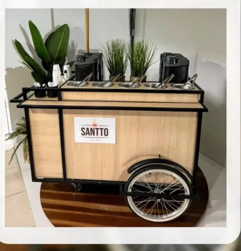 Carrinho de comida completo para eventos