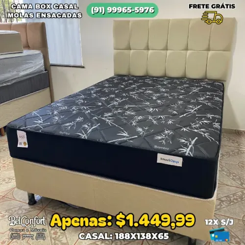 Cama Box Casal Opus Molas Ensacadas