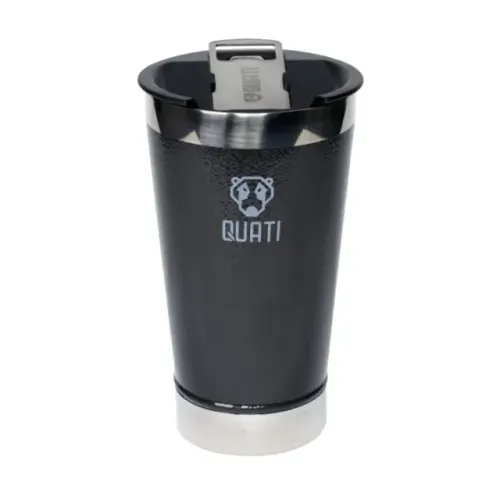 Copo Térmico Quati com Abridor 473ml Black - WZetta