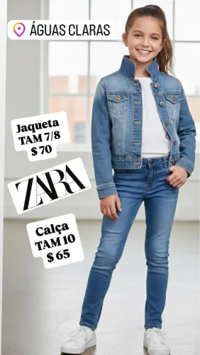 Zara calça e jaqueta TAM 7/8