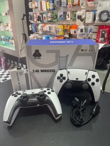 GameStick Retrô M15 PRO 4K 64GB 20 mil Jogos Retrô Clássicos 2 Controles Sem Fio