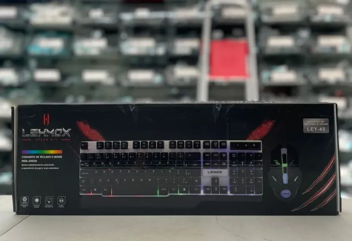 Teclado e mouse com fio Usb Gamer Luz RGB Ley45