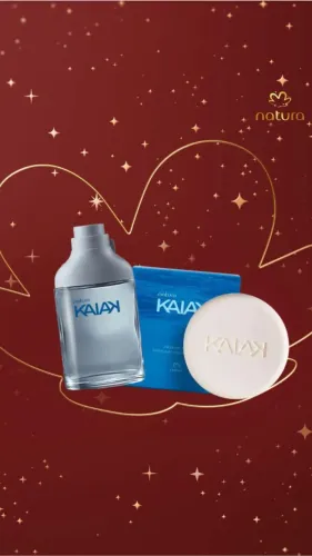 Presente Kaiak 25ml + Caixa Sabonete em barra - Natura Kaiak Masculino Tradicional 