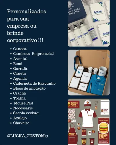 Personalizados para sua empresa ou brinde corporativo!