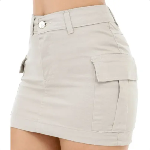 Saia Cargo Feminina - Bege