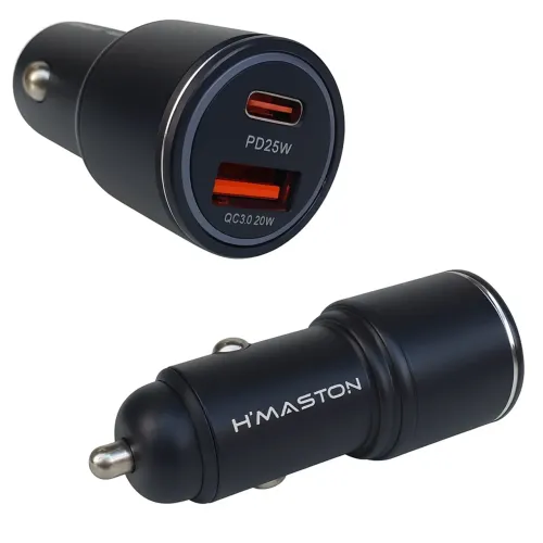 Carregador Para Carro com 2 Saídas USB e Tipo C 67.5W (PD 3.0 45W + QC 3.0 22.5W) H'Maston