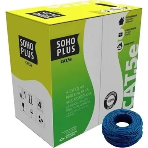 Cabo de Rede CAT5 Soho Plus - Para Instalações Residenciais e Comerciais