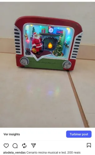 Cenario natal com luz e som