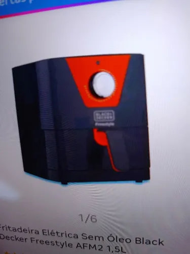Fritadeira elétrica sem óleo Black Decker 110 v nova 