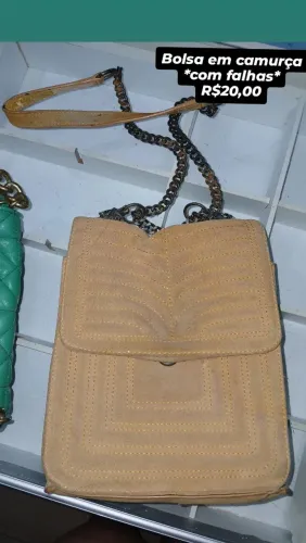 Desapegoo. Bolsa camurça com algumas falhas