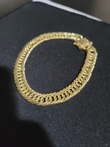Pulseira moeda antiga 20CM cor de ouro