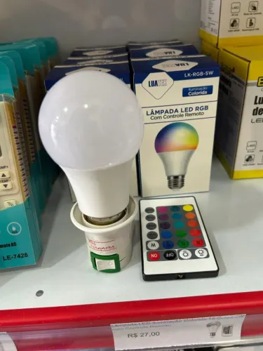 Lâmpada Led Colorida com Controle