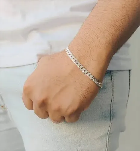 pulseira de prata 6mm