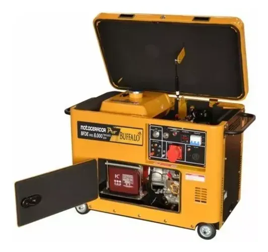 GERADOR BUFFALO CABINADO BFDE 8000SIL PRO 127/220V