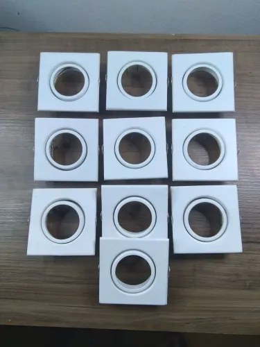 Spots de embutir branco quadrado