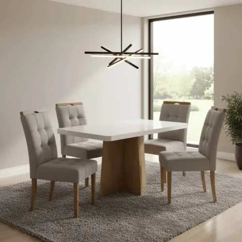 Mesa de Janta 4 Cadeiras Sther OFERTA tt43