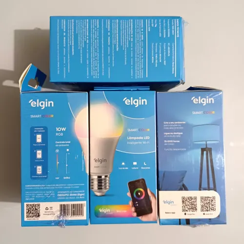Lâmpada LED Inteligente Elgin Smart - Wi-Fi - RGB - 10W