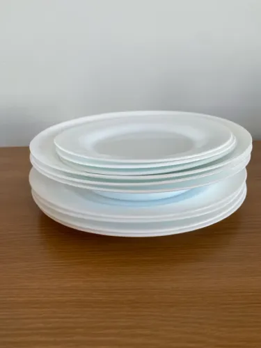 Conjunto de Pratos Brancos 10 Peças