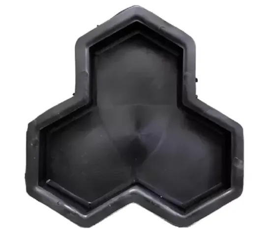 Kit 10 Formas Plásticas Piso Bloquete 18x18x6cm Calçada Estrela 3 Pontas Paver Calçamento 