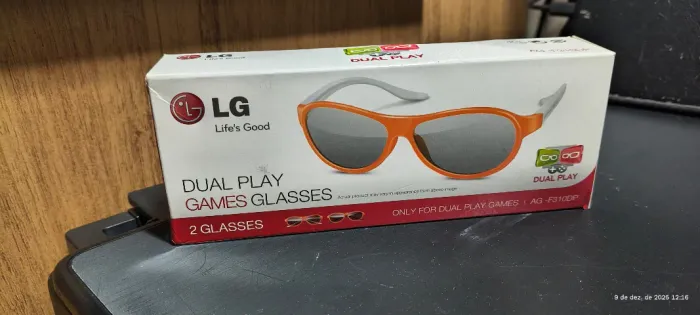 KIT 2 ÓCULOS 3D DUAL PLAY GAMES - MARCA LG - Modelo AG-F310