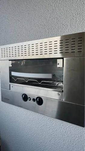 Churrasqueira A Gás De Embutir 4 Espetos Rotativa Titan