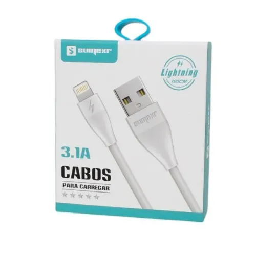 Cabos Carregamento Turbo Rápido Lightning 1 Metro 3.1A U