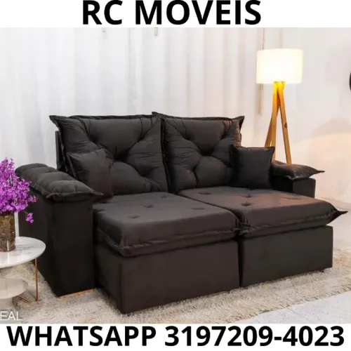 Sofá Londres Retrátil e Reclinável 2,00m - Conforto e Qualidade