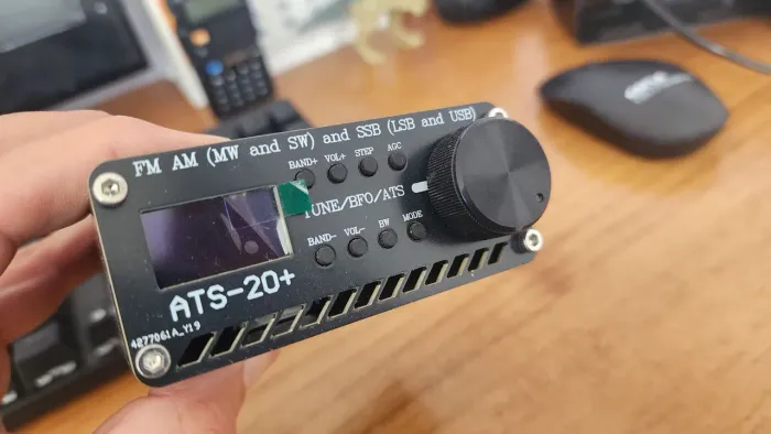 Rádio Receptor ATS-20+ ouve PX, PY, 10m, 20m, 40m, 80m