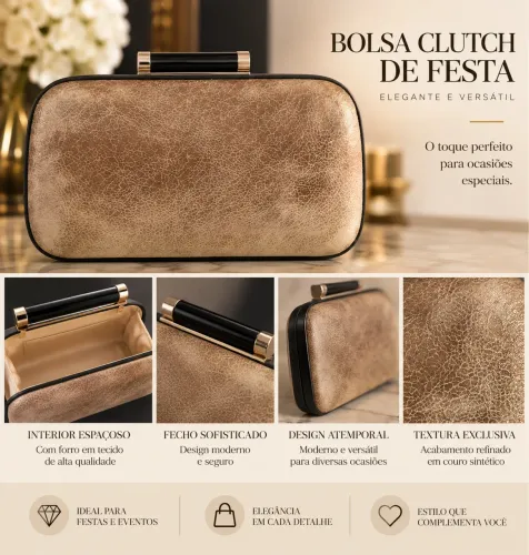 Bolsa para festa ou casual estilosa com alça 