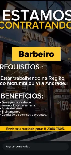 Vaga Barbeiro.