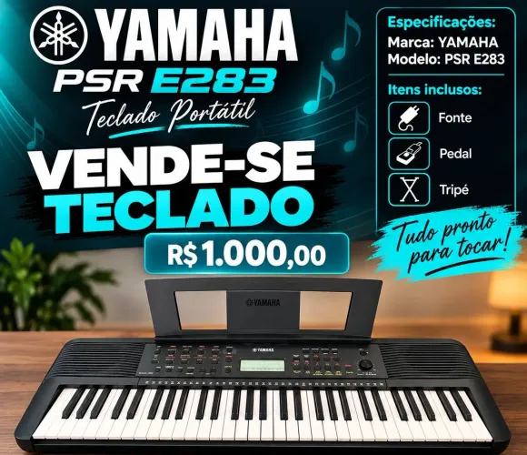 ? Teclado Yamaha PSR-E283 - Completo - R$ 1.000