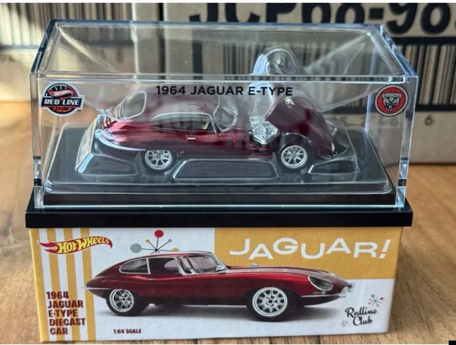 Hot Wheels RLC 1964 Jaguar E-Type Red Line Club Exclusive Spectraflame Red