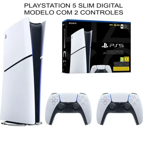 (TROCA) Troco PS5 SLIM DIGITAL 1TB com 2 Controles por PS5 SLIM DISK 1 CONTROLE