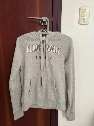 moletom com capuz cinza Aeropostale