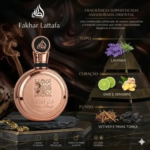 Achado Imperdível! Lattafa Fakhar Gold Extrait EDP - Masculino Premium 100ml