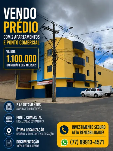 Vendo prédio com ponto comercial e 2 apartamentos