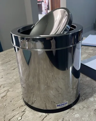 Lixeira brinox basculante inox