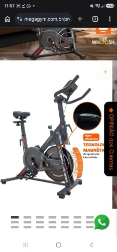 Bicicleta Ergométrica 10kg Smart Spinning Megagym Magnética Bluetooth (Nova!)
