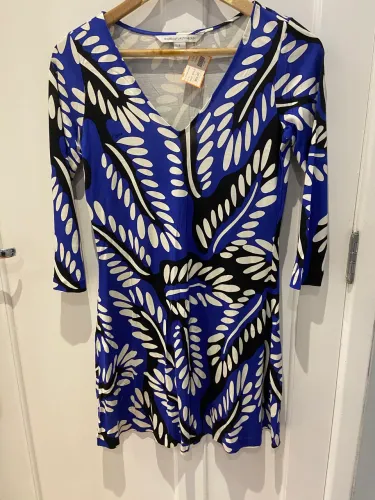 DvF Vestido dos EUA tecido Seda tam. 36
