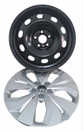 Roda de Ferro TCross com Calota Original 