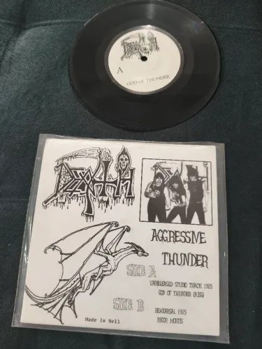 ?[COLECIONADOR] Compacto 7" Vinil Death - Aggressive Thunder (Bootleg Raro / 1985 Demos)
