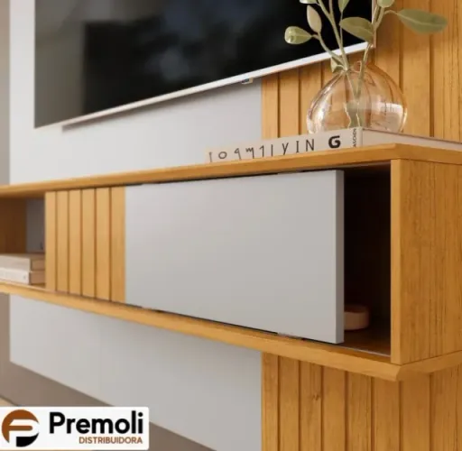 Painel Cosmo 1.8 Tv 70 Cor Bali /Cedro Dj moveis