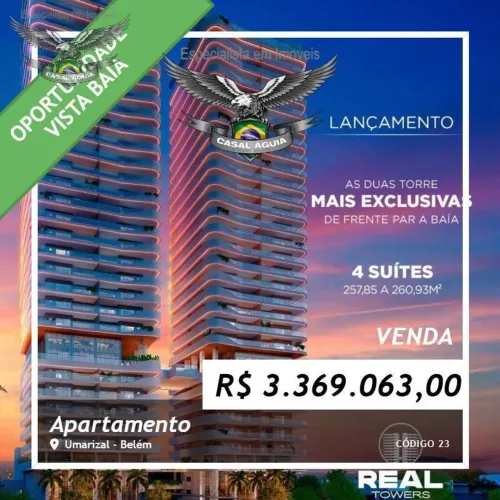CASAL AGUIA VENDE APTO ALTO PADRAO REAL TOWERS