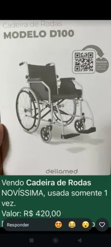 Cadeira de rodas novíssima