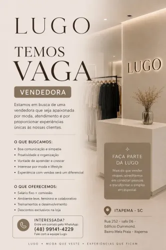 Vaga de Vendedora