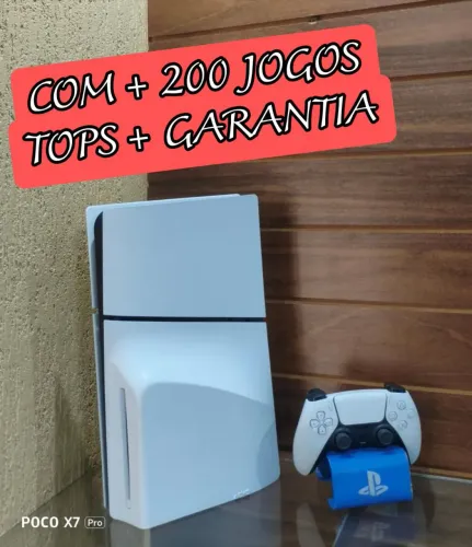 PS5 SLIM + 200 JOGOS TOPS